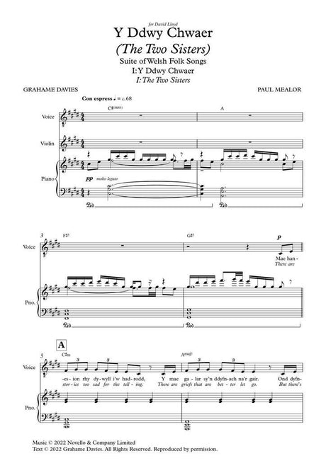 Mealor: Y Ddwy Chwaer - The Two Sisters