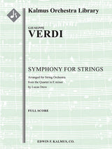 Verdi: Symphony for Strings in E Minor