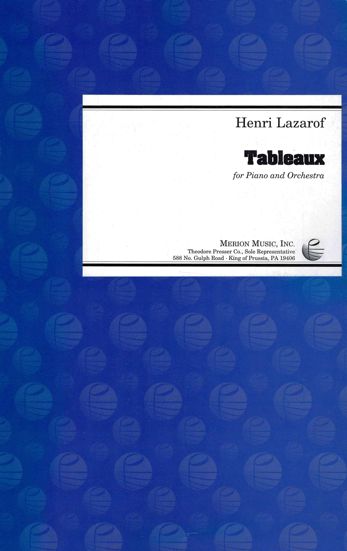 Lazarof: Tableaux