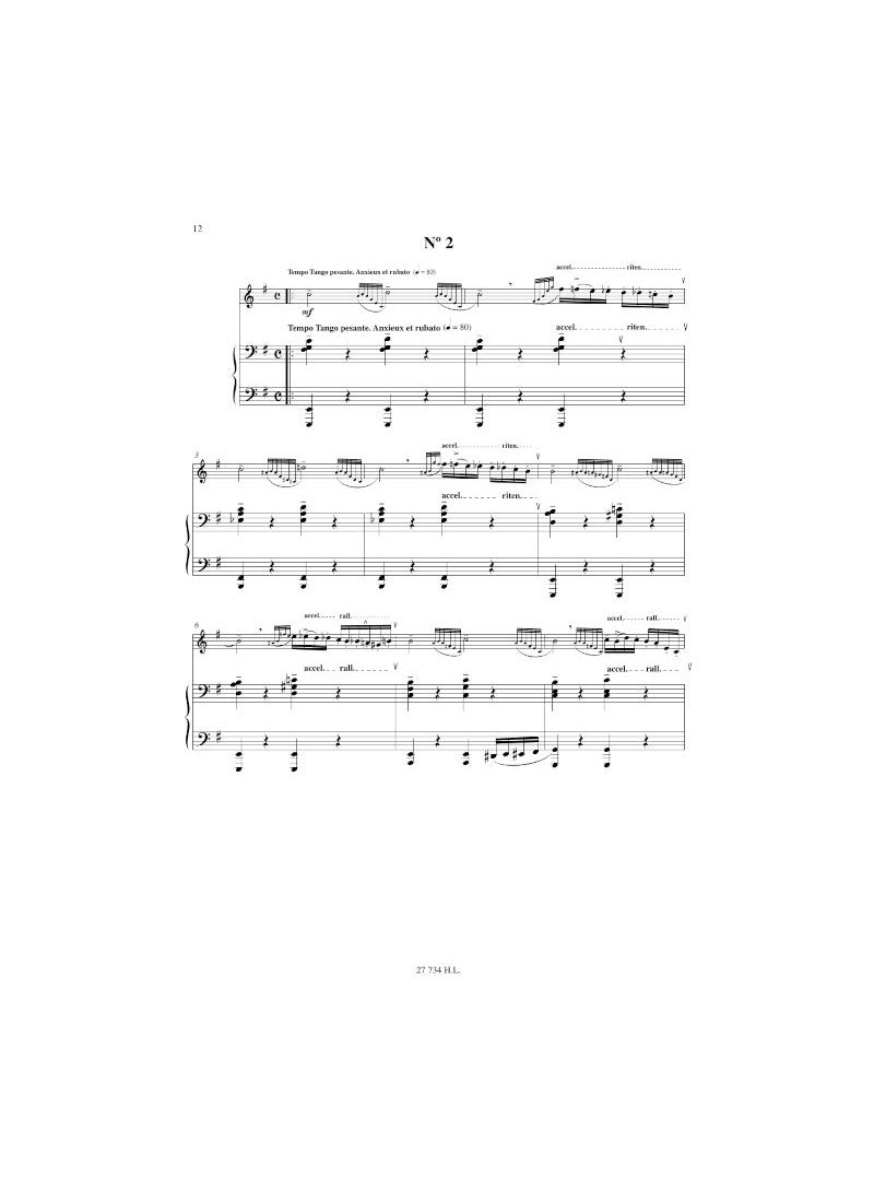 Piazzolla: Tango-Études (for flute and piano)