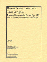 Owens: 2 Songs for Mezzo-Soprano & Cello, Op. 120