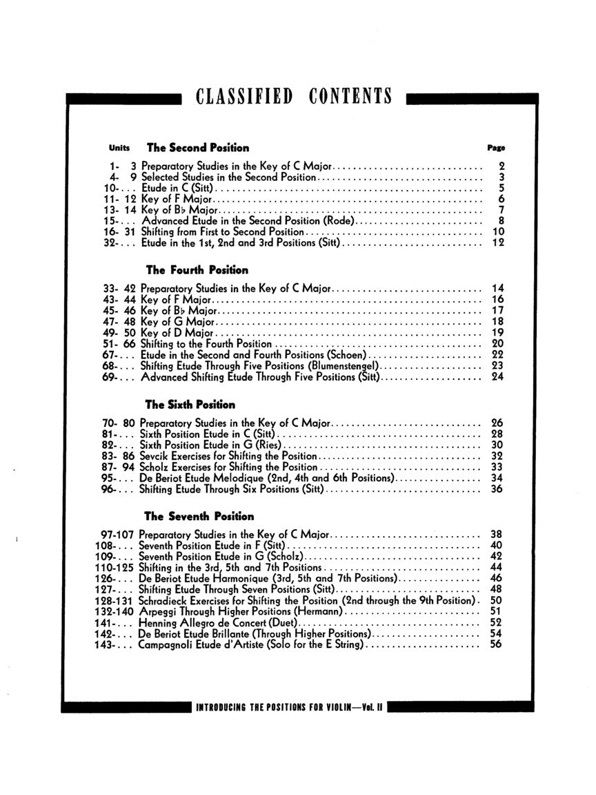 Introducing the Positions for Violin - Volume 2