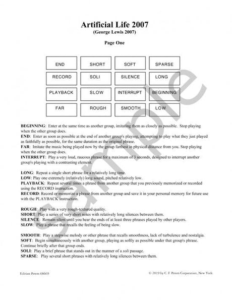 Lewis: Artificial Life