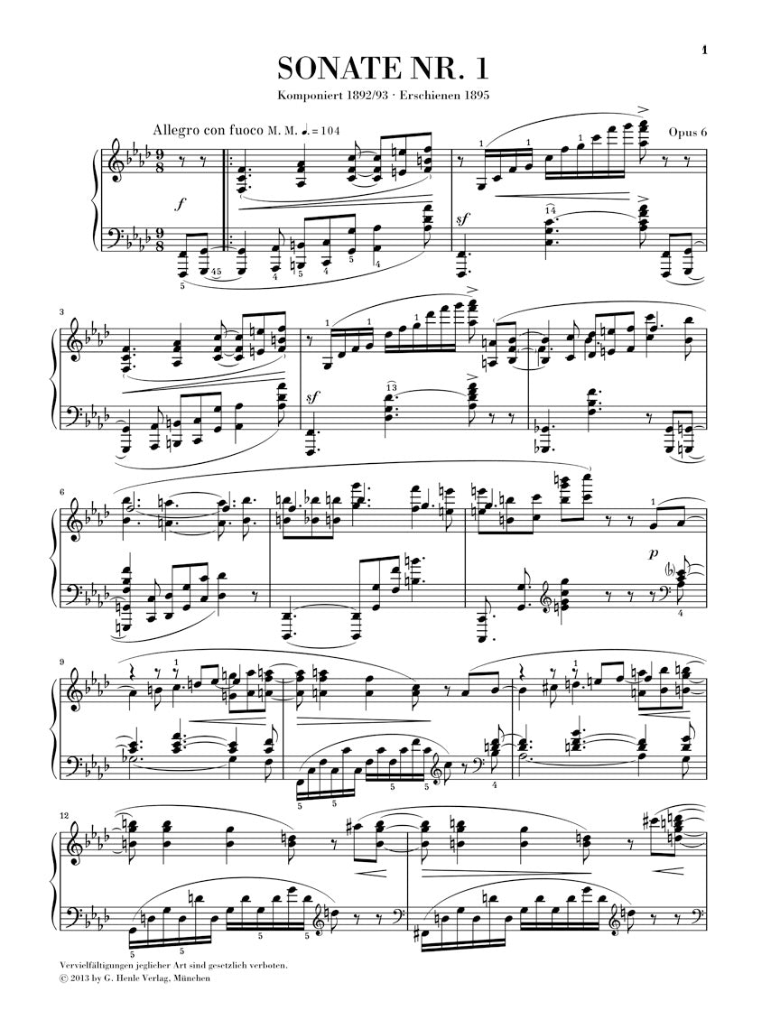 その他 Klaviersonate Nr. 1 f-moll op. 6 khxv5rg Scriabin: Piano Sonata No. 1 in F Minor, Op. 6 – Ficks Music