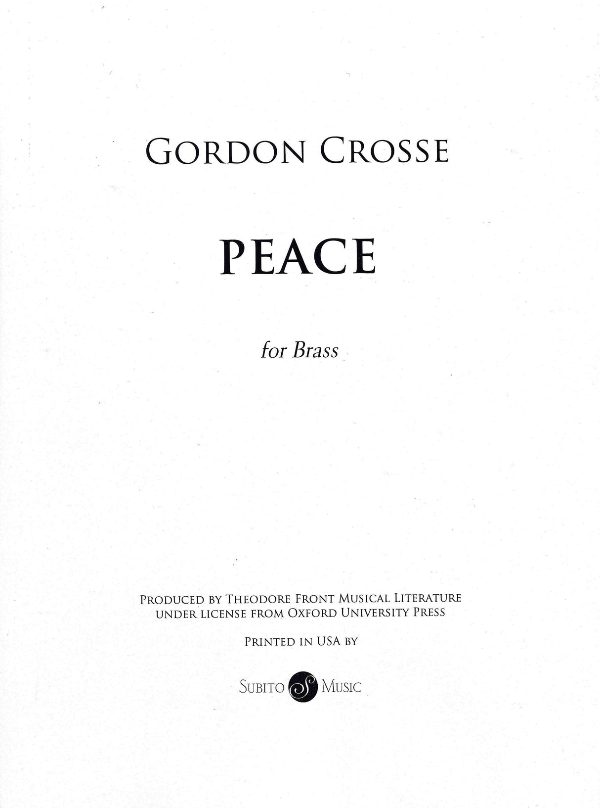 Crosse: Peace