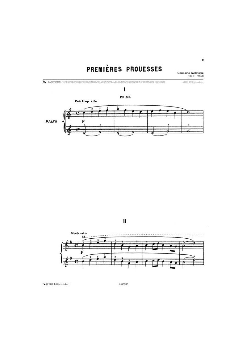 Tailleferre: Premières prouesses
