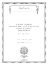 Mazzoli: You Are the Dust (Version for Mezzo & Piano)