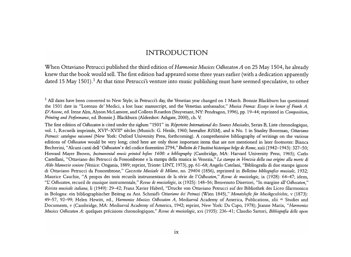 Petrucci: Harmonice Musices Odhecaton A (Venice, 1504)