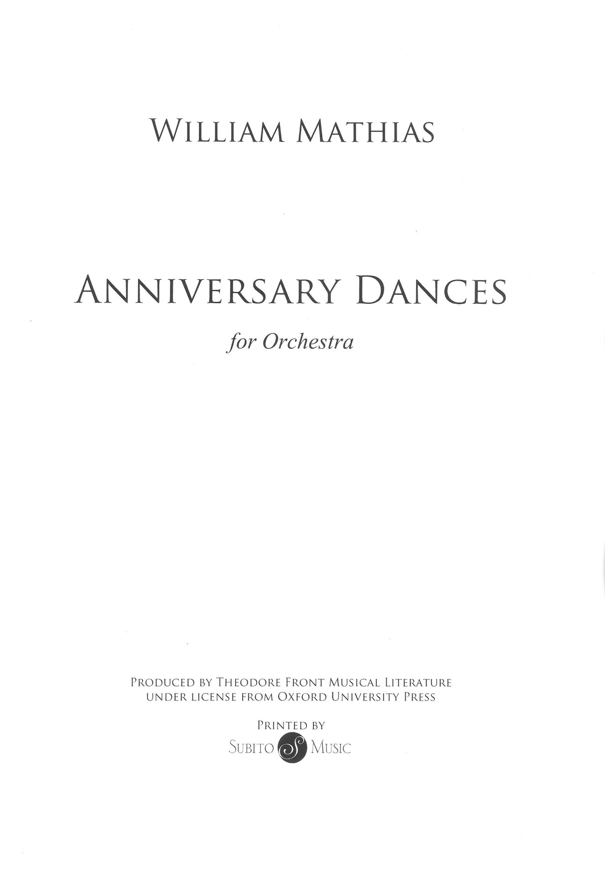 Mathias: Anniversary Dances