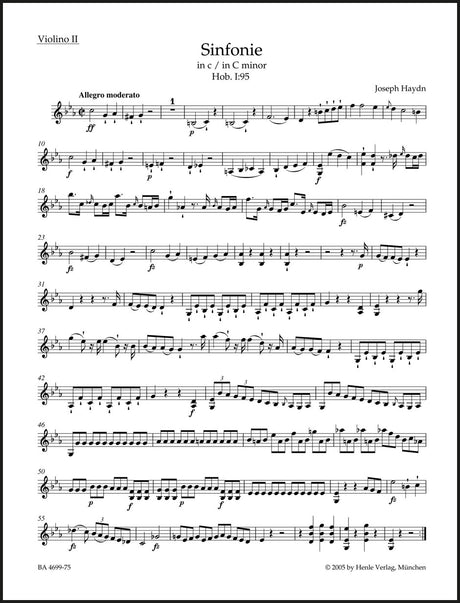 Haydn: Symphony in C Minor, Hob. I:95