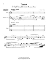 White: Dream (Version for High Voice, Clarinet, and Piano)