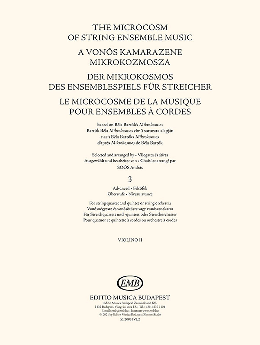The Microcosm of String Ensemble Music - Volume 3 (Advanced)