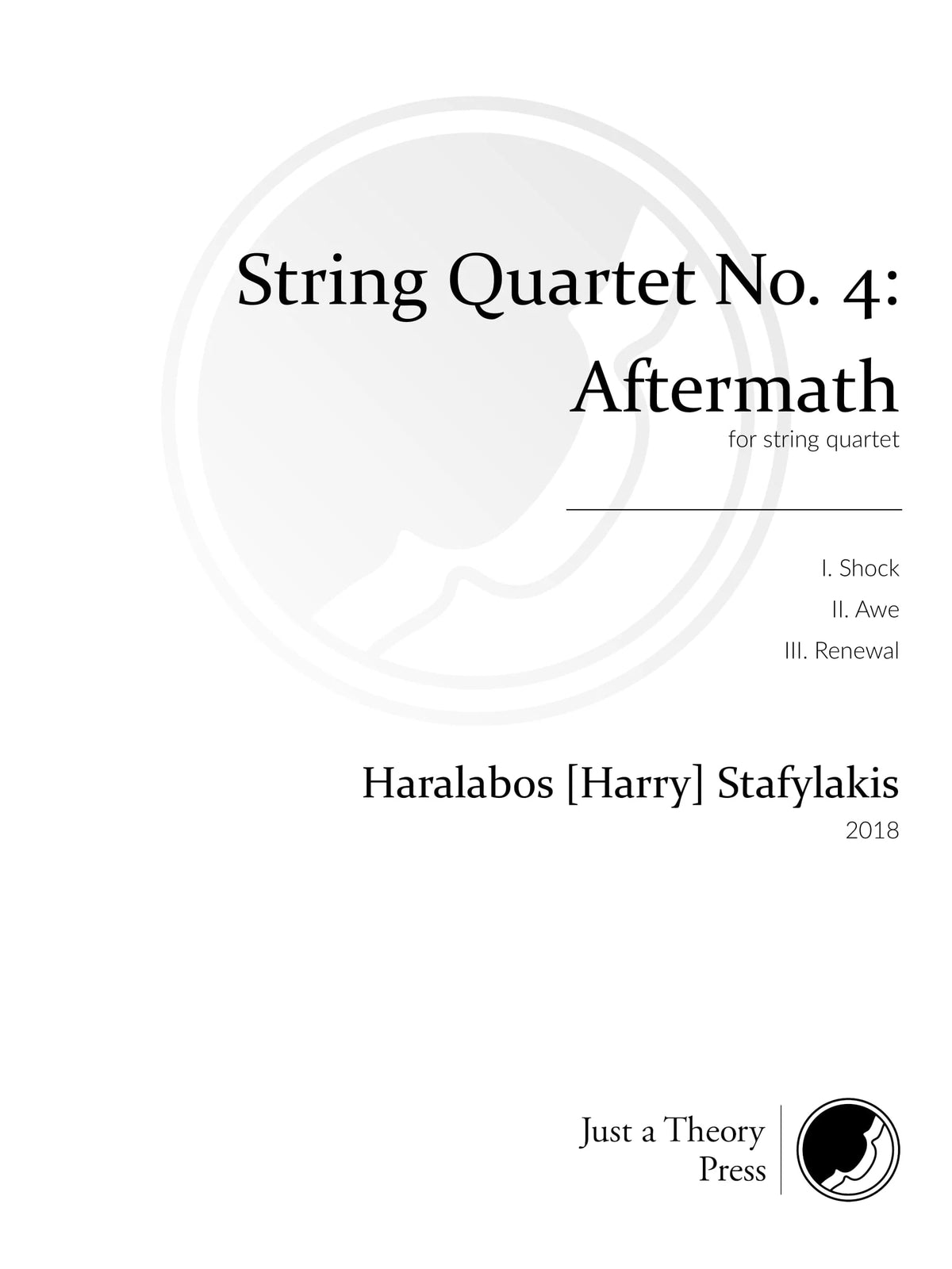 Stafylakis: String Quartet No. 4 ("Aftermath")