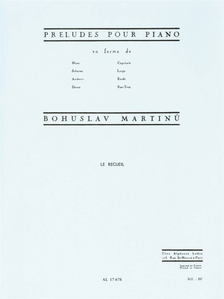 Martinů: 8 Préludes, H 181