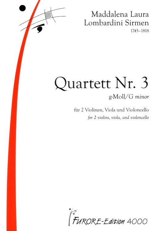 Sirmen: String Quartet No. 3 in G Minor