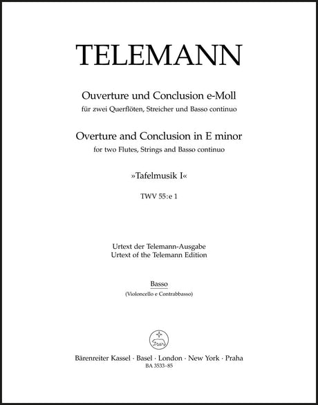 Telemann: Overture Suite and Conclusion in E Minor TWV 55:e1 & 50:5