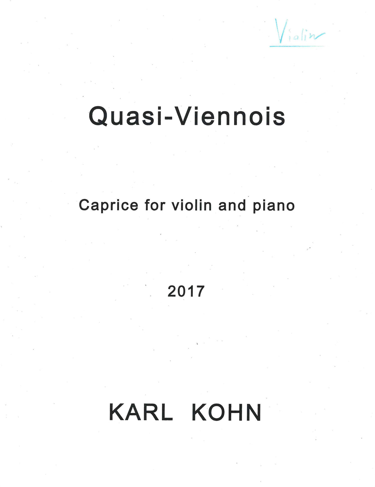 Kohn: Quasi-Viennois