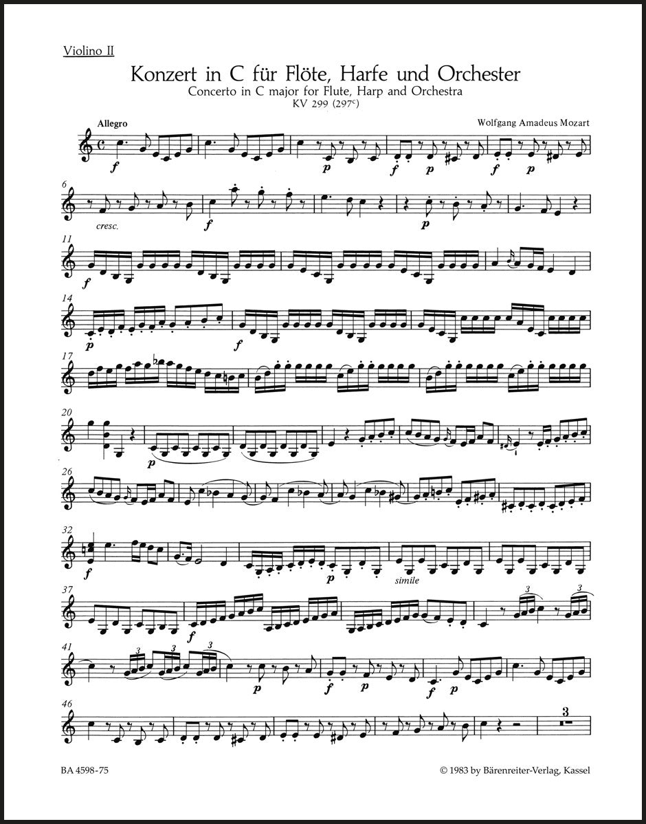 Mozart: Concerto for Flute, Harp and Orchestra, K. 299 (297c