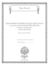 Mazzoli: Here Where Footprints Erase the Graves (Version for Mezzo & Piano)