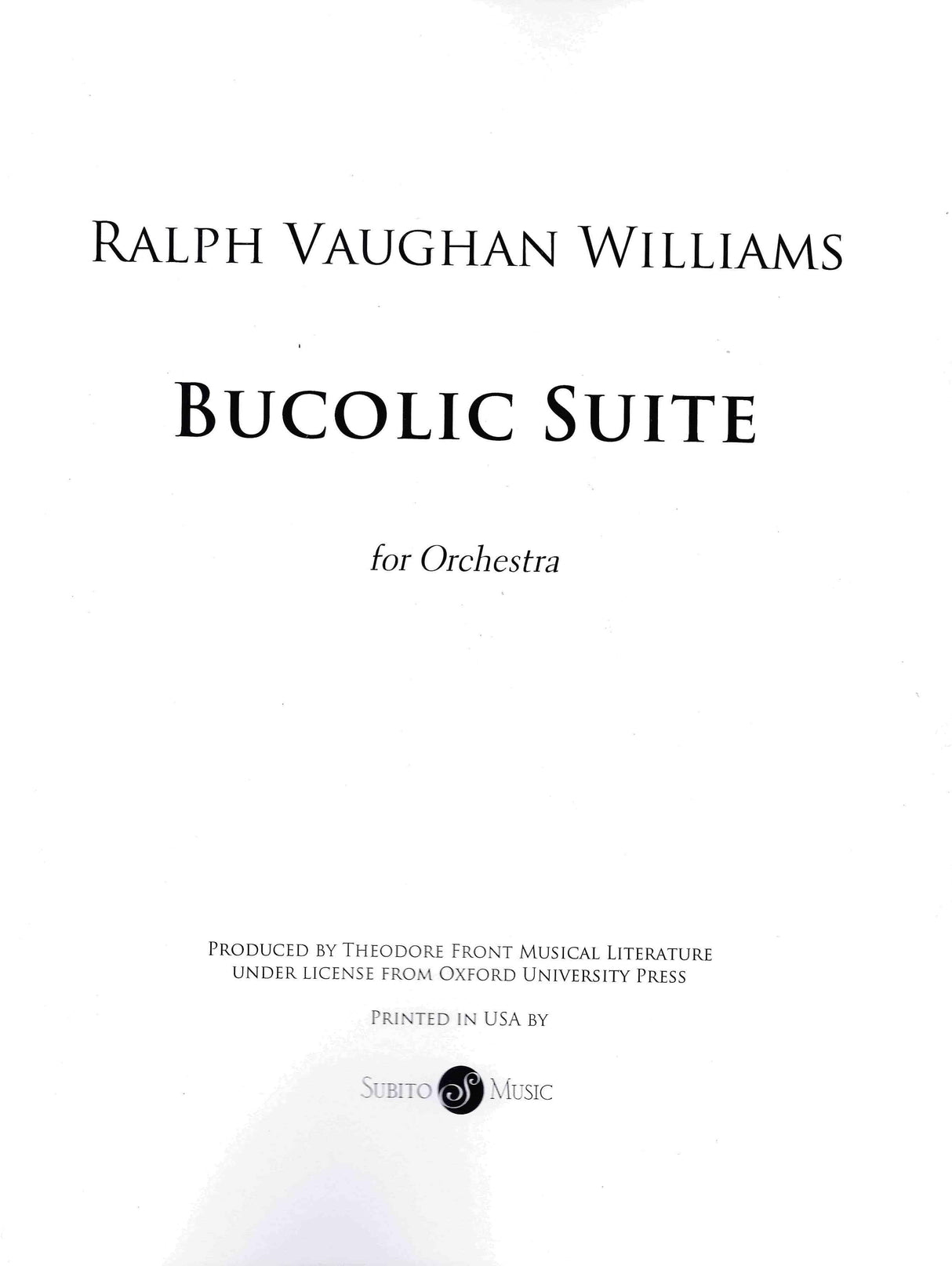 Vaughan Williams: Bucolic Suite