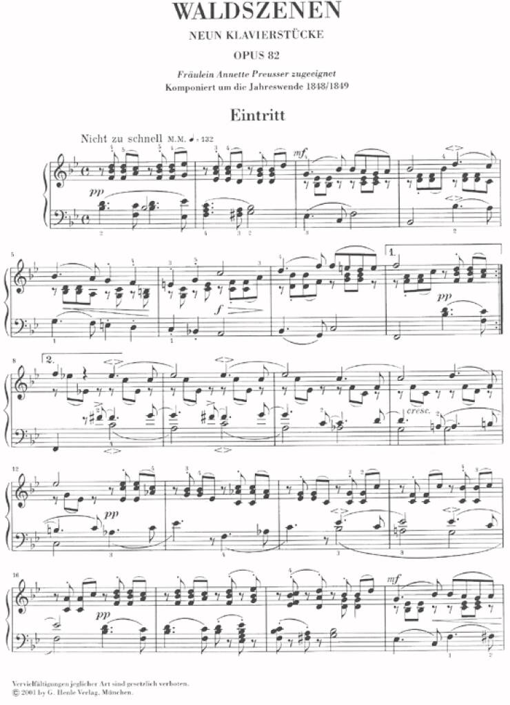 Schumann: Waldszenen, Op. 82 – Ficks Music