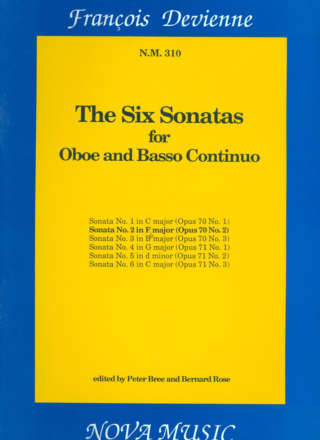 Devienne: Oboe Sonata No. 2 in F Major, Op. 70, No. 2
