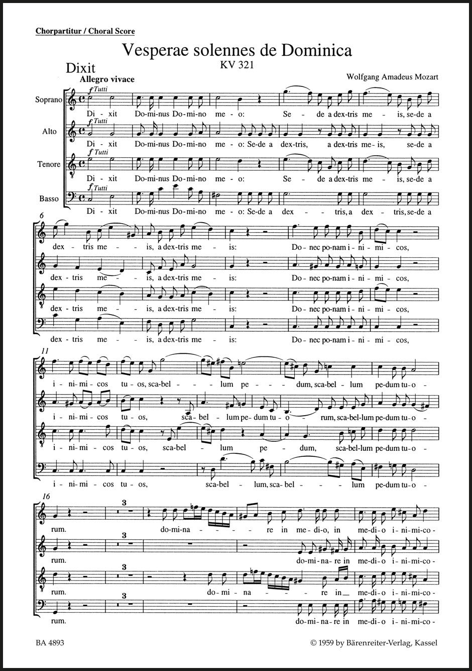 Mozart: Vesperae solennes de Dominica, K. 321