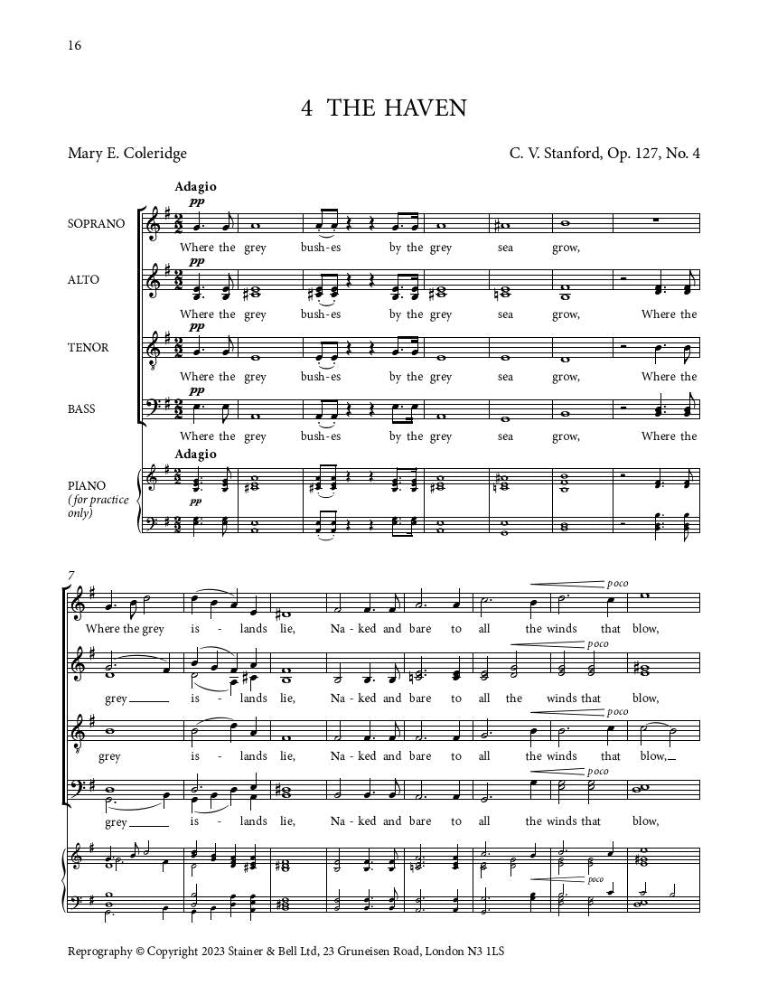 Stanford: 8 Partsongs, Op. 127