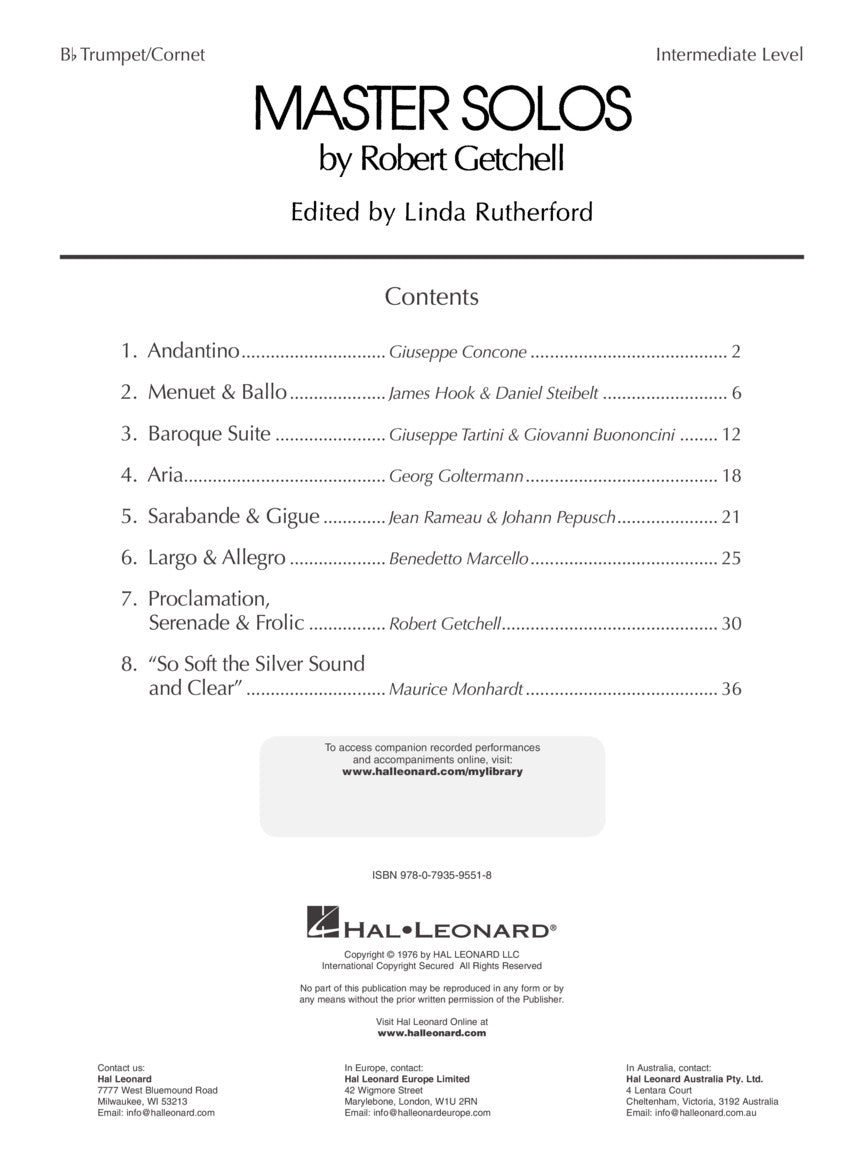 Master Solos: Intermediate Level - Trumpet