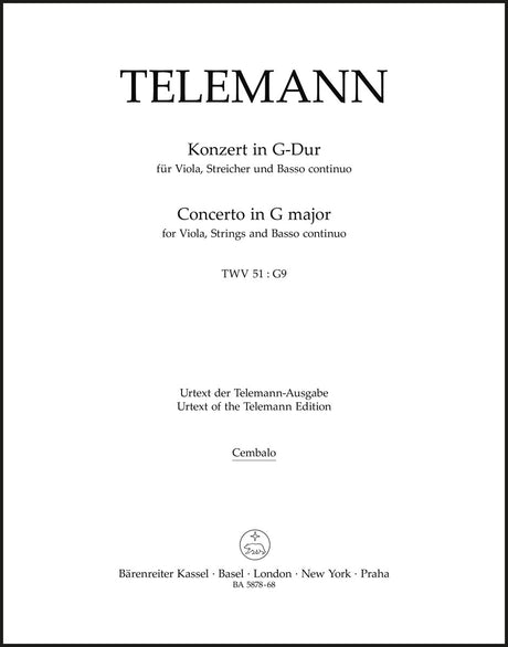 Telemann: Viola Concerto in G Major, TWV 51:G9