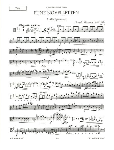 Glazunov: 5 Novelettes, Op. 15