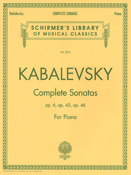 Kabalevsky, D. ／Piano Sonatas Op.6,45,46 ca242b311a5001984c2a566e568e64