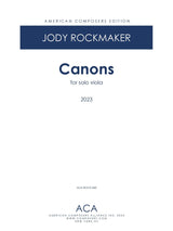 Rockmaker: Canons for Solo Viola