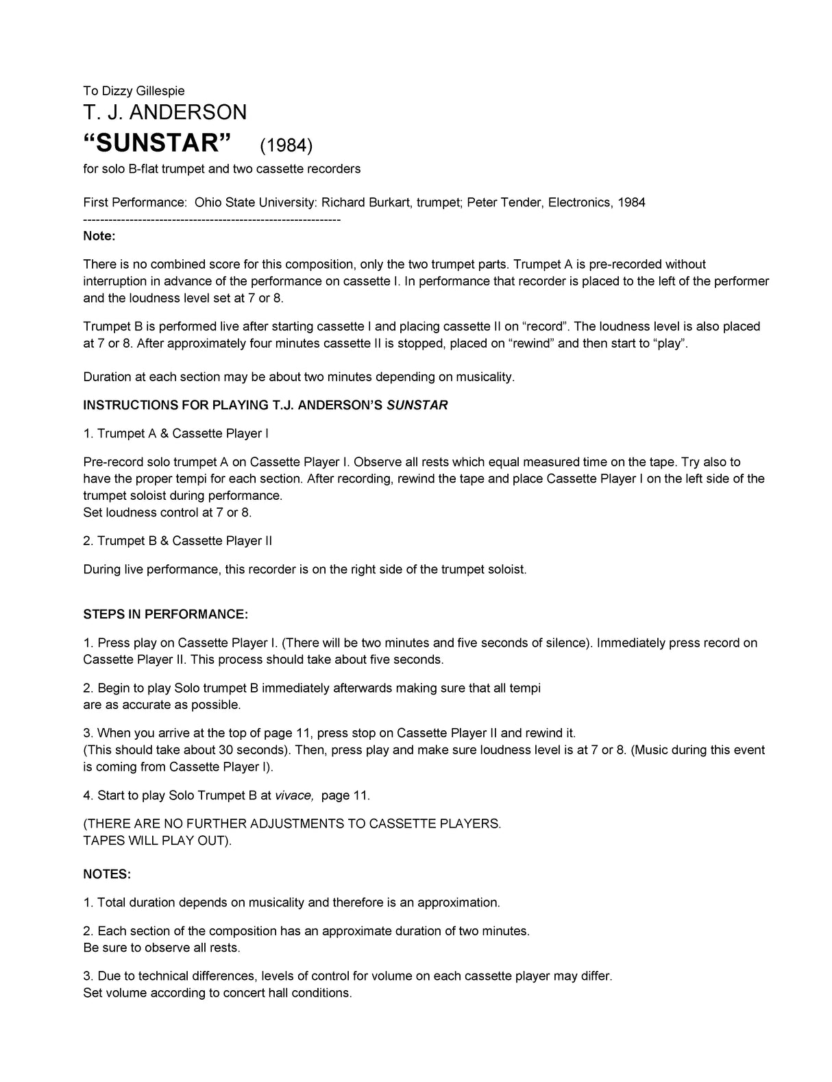 Anderson: SUNSTAR