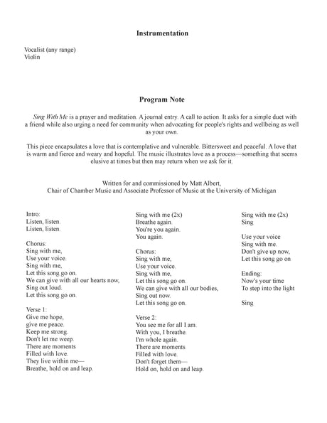 Felder: Sing with Me