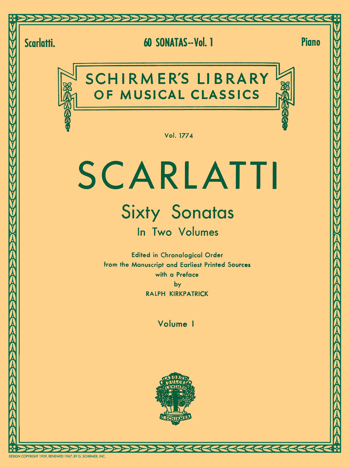 Scarlatti: 60 Sonatas - Volume 1 – Ficks Music