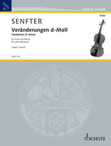 Senfter: Variations in D Minor, Op. 94 (Version for Viola & Piano)