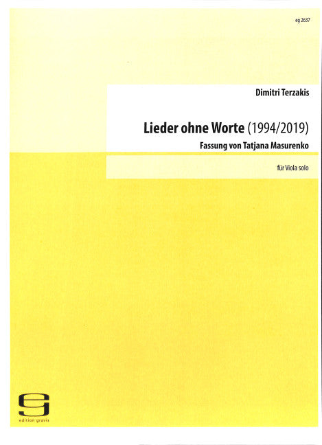 Terzakis: Lieder ohne Worte (arr. for viola)