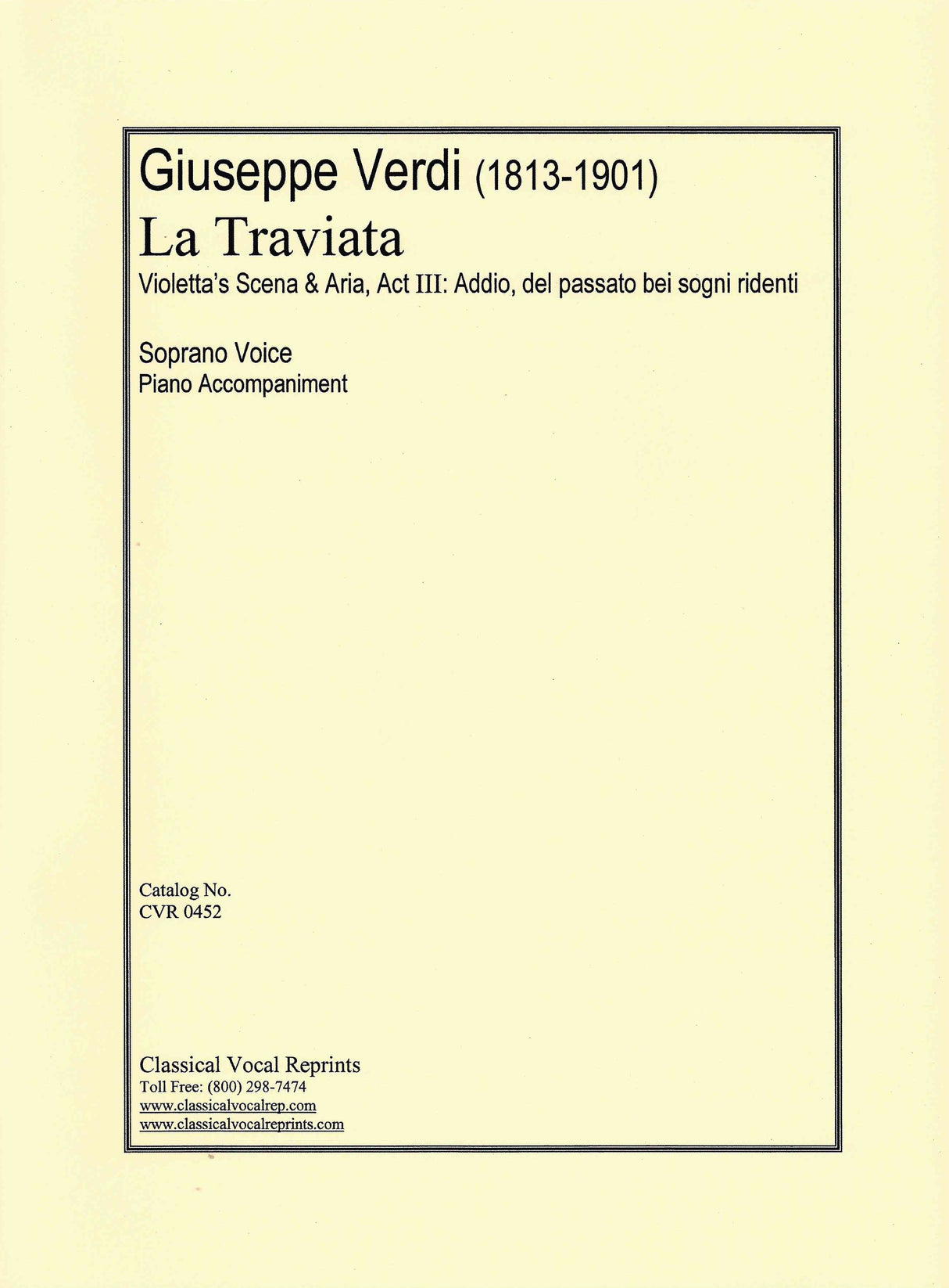 Verdi: Addio del passato from La Traviata