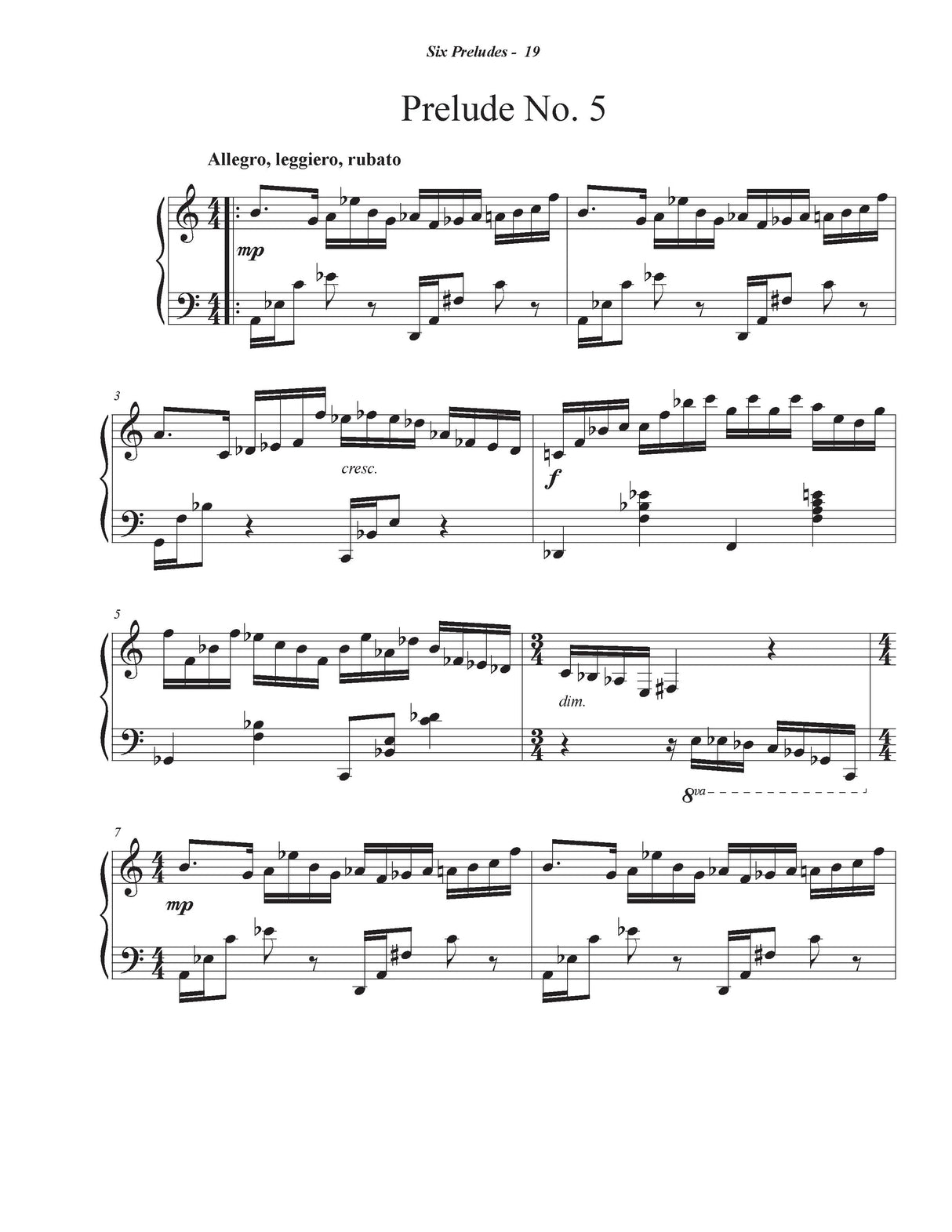 Thompson: Six Preludes
