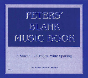 Peters' Blank Music Book