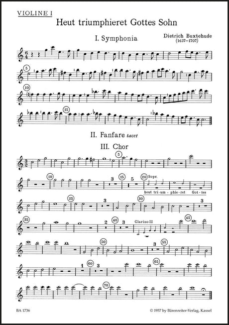 Buxtehude: Heut triumphieret Gottes Sohn, BuxWV 43 - Easter Cantata