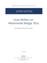 Eaton: Lines Written on Westminster Bridge 1816