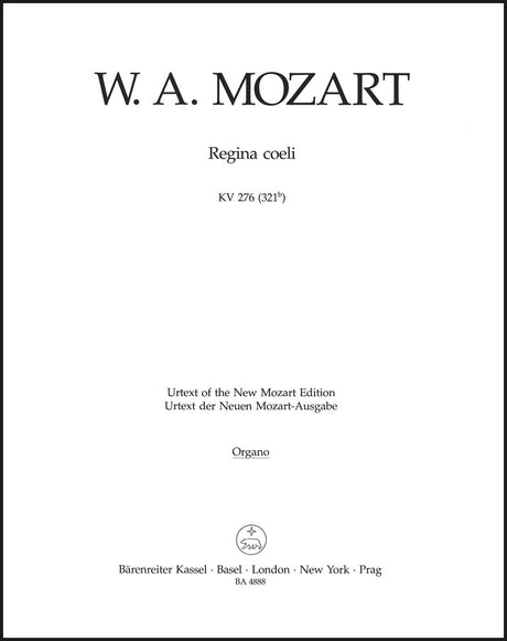 Mozart: Regina coeli in C Major, K. 276 (321b)