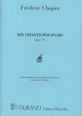 Liszt: 6 Polish Songs, S. 480