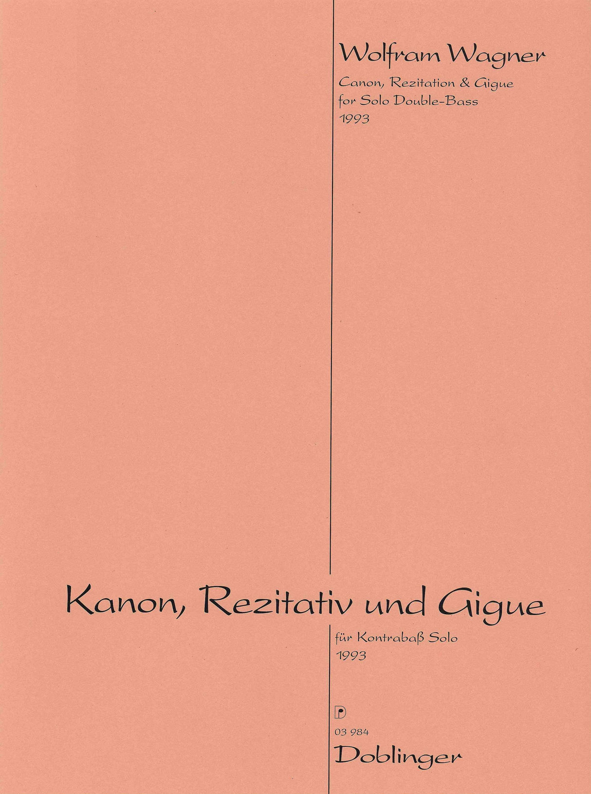 W. Wagner: Canon, Rezitation & Gigue