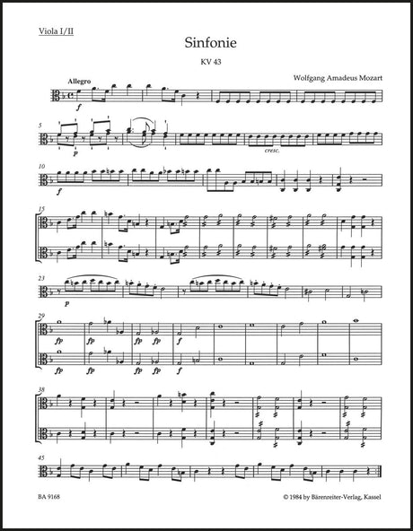 Mozart: Symphony No. 6 in F Major, K. 43