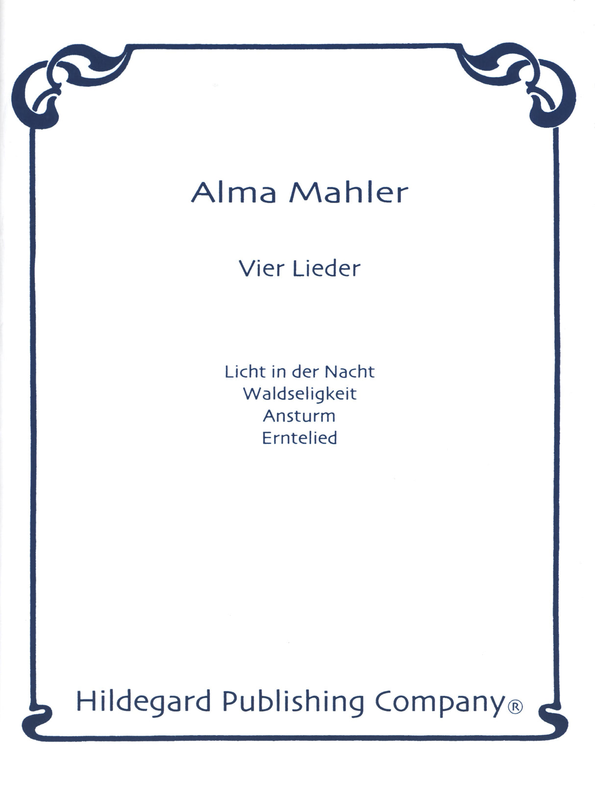 A. Mahler: Vier Lieder