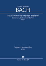 Bach: Nun komm, der Heiden Heiland, BWV 61