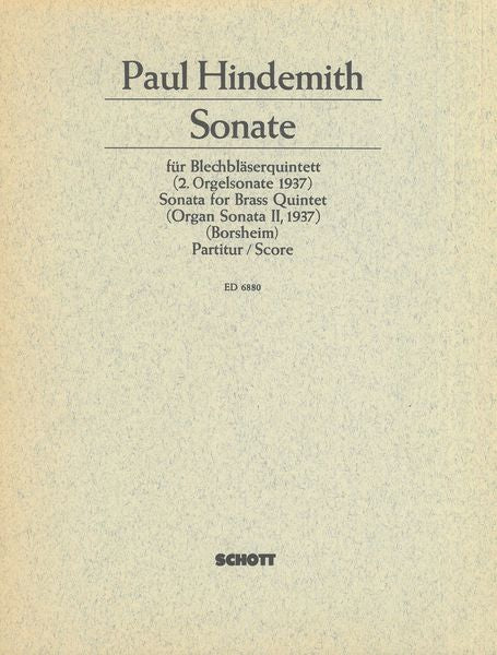 Hindemith: Organ Sonata No. 2 (arr. for brass quintet)